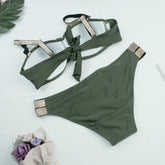 Costum de baie din două piese ''Green Effort'' - Zappy Fashion Romania